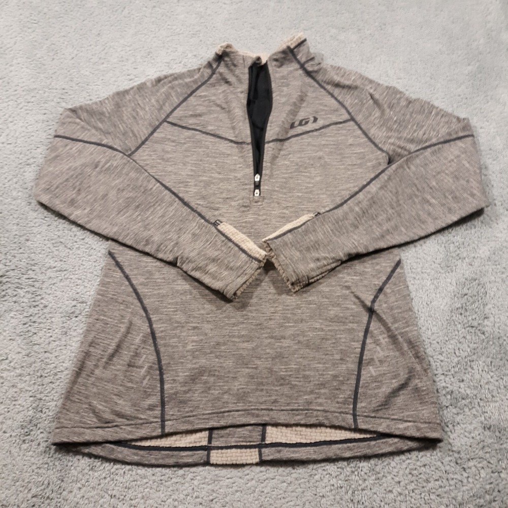 Louis Garneau Cycling Thermal Sweatshirt 1/4 Zip Waffle Knit Womens XL
